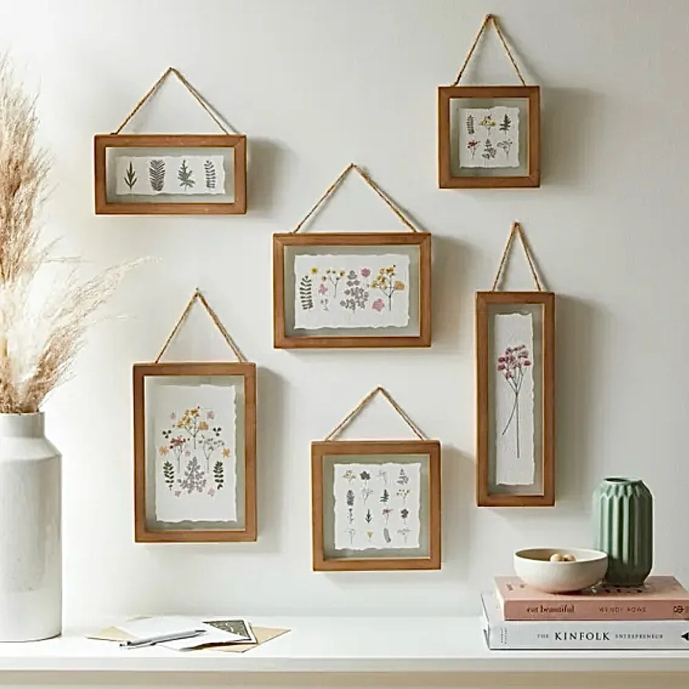 SOLD • Framed Dried Flower and Butterfly Collage Decoupage Small - Picture 10 of 12